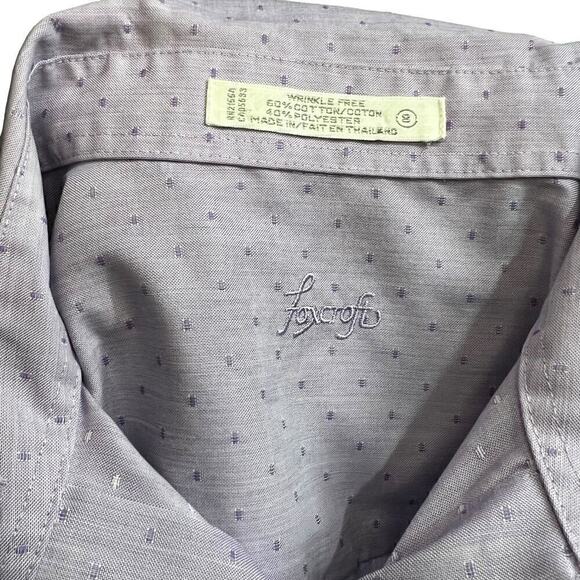 Foxcroft Women's Wrinkle Free Long Sleeve Button Up Shirt Lavender Size 8 - Picture 3 of 3